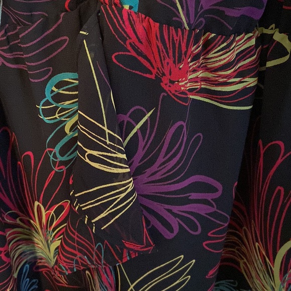 Gap XL Navy with floral print dress - Picture 2 of 6